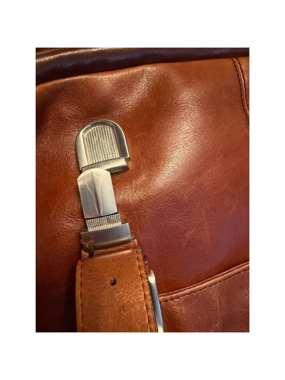 Fossil Messenger Bag Mens Large Brown Crossbody Shoulder Laptop Briefcase - Picture 11 of 14
